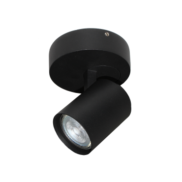 Artdelight Vivaro - Aufbaustrahler 1L - Ø 10,2 x 12 cm - schwarz