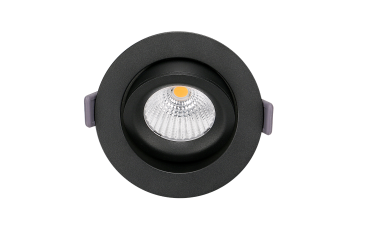 Artdelight Special - Einbaustrahler - Ø 95 mm, Ø 83 mm Einbaumaß - inkl. 9W LED - dimmbar bis warm - IP54 - schwarz