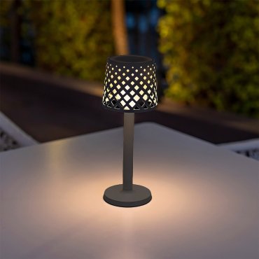 New Garden Gretita - batteriebetriebene Tischleuchte für draußen - Ø11,7 x 31 cm - 1W LED inkl. - IP44 - anthrazit