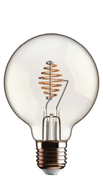 Daylight Italia Spiral Beauty LED-Lampe - Ø 12,5 x 17,8 cm - E27 - 4,5W dimmbar - 2700K - transparent