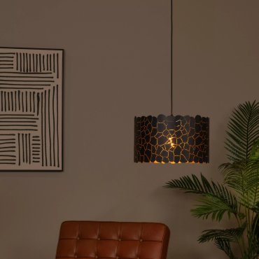 Lucide Almelo - Hängeleuchte - Ø 40 x 155 cm - schwarz