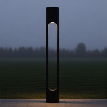 Nova Luce Ellery - Gartenleuchte - Ø 8 x 60 cm - 12W LED inkl. - IP65 - Sand schwarz