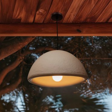 New Garden Luna 40 - Hängelampe - Ø 38,6 x 22 cm - IP44 - beige