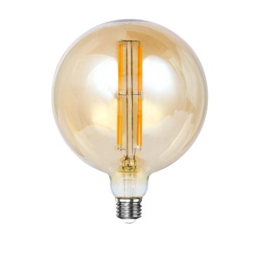 Vico Filament LED Lampe – Ø 15 x 16 cm – E27 – 12W dimmbar – 2100K – amber