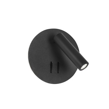 ZWEITE CHANCE - Nova Luce Penor - Wandleuchte mit Schalter - Ø 14 x 5,7 cm - 9W LED inkl. - sand schwarz