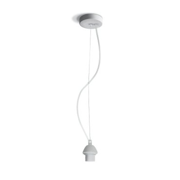 ONE Light E27 Pendelleuchte Kit - Hängeleuchte - Ø 10 x 200 cm - weiß