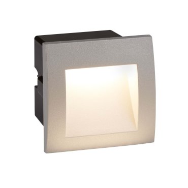Searchlight Ankle - Wandeinbauleuchte - 9 x 9 x 8 cm - 1W LED inkl - IP65 - grau