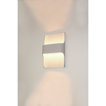 Artdelight Dallas - Wandleuchte - 16 x 7,8 x 24 cm - 2 x 8W dimmbare LED inkl - IP65 - weiß