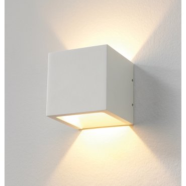 Artdelight Cube - Außenwandleuchte - 10 x 10 x 10 cm - 6W dimmbare LED inkl - IP54 - weiß