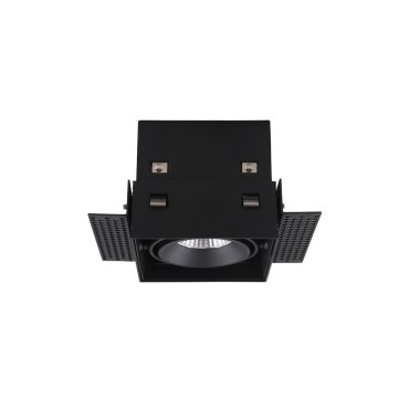 Artdelight Trofa - Einbaustrahler - 95 x 95 mm, 97 x 97 mm Einbaumaß - schwarz