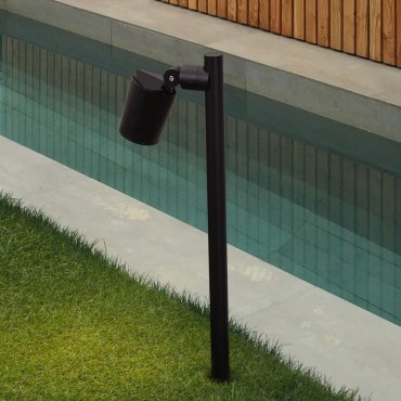 Nova Luce Spy - Gartenpfosten - Ø 7,5 x 50 x 14 cm - IP65 - Sand schwarz