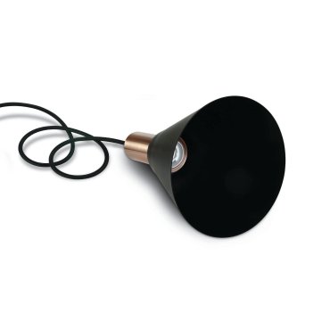 ONE Light E27 Pendelleuchte Cones - Hängeleuchte - Ø 15,3 x 222,8 cm - Kupfer und Schwarz