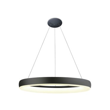 ONE Light LED Pendelleuchte Rings - Hängeleuchte - Ø 60 x 200 cm - 40W LED inkl. - schwarz