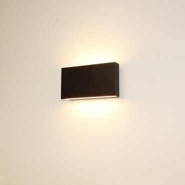 Artdelight Box - Wandleuchte - 17 x 9 x 4 cm - 2 x 6,5W dimmbare LED inkl - IP54 - schwarz