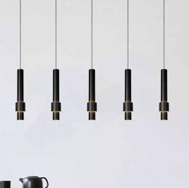 Lucide Margary - Pendelleuchte - 103 x 8 x 169 cm - 5 x 4.2W dimmbare LED inkl - schwarz