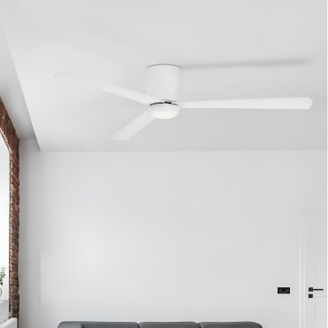 Nova Luce Dell - Deckenventilator mit Fernbedienung und Lichtoption - Ø 121,9 x 18,2 cm - weiß