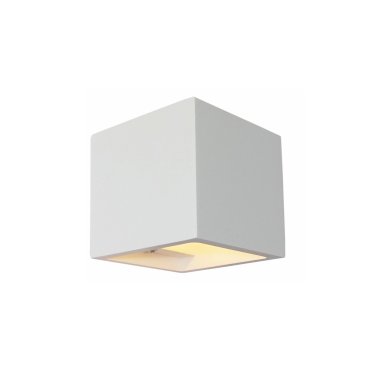 Artdelight Plaster - überstreichbare Wandleuchte - 11,5 x 11,5 x 11,5 cm - weiß