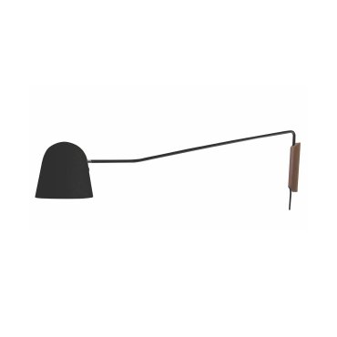 Artdelight Sensa - Wandleuchte mit Schnurschalter - 118 x 20 cm - schwarz