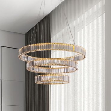 Nova Luce Aurelia - hängeleuchte - Ø 80 x 160 cm - 92W dimmbare LED inkl. - gold