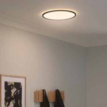 Nordlux Oja 42 - Deckenleuchte - Ø 42,4 x 2,3 cm - 24W dimmbar LED inkl. (3000K/4000K) - IP54 - schwarz