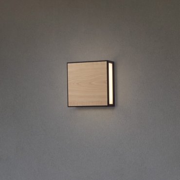 Nova Luce Astral - Wand- und Deckenleuchte für den Außenbereich - 22 x 22 x 8,7 cm - 16W LED inkl. - IP65 - dunkel anthrazit und holz