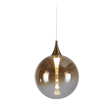 Searchlight Alchemy - Pendelleuchte - Ø 16 x 150 cm - 4W LED inkl - schwarz, gold und bernsteinfarben