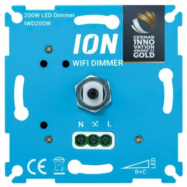 Ion Industries - WiFi-LED-Einbaudimmer - 0,3 bis 200 W - mit Schraubbefestigung
