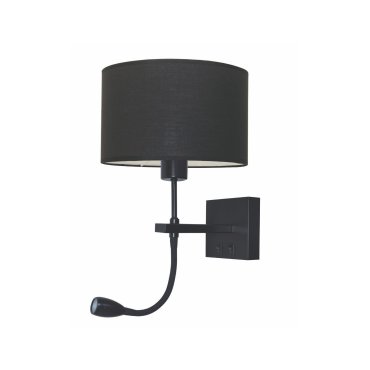 Artdelight Quad - Wandleuchte mit Doppelschalter - 18 x 11 x 11 cm - 3W LED inkl. - schwarz