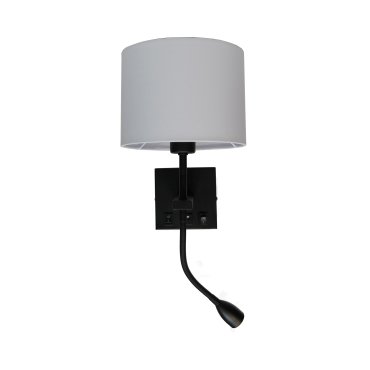 Artdelight Quad USB - Wandleuchte mit Doppelschalter und USB-Anschluss - 18 x 11 x 11 cm - 3W LED inkl. - schwarz