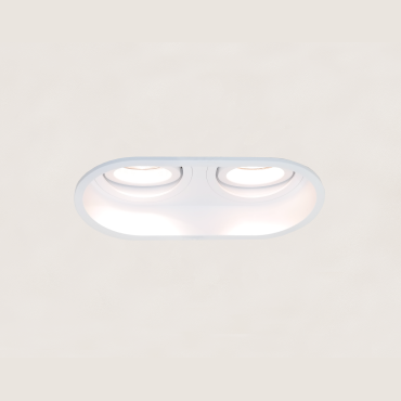 Artdelight Rex - Einbaustrahler - 175 x 92 mm, 2 x Ø 83 x 81 mm Einbaugröße - weiß
