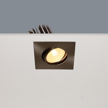 Artdelight Venice 2608 - Einbaustrahler - 80 x 80 mm, Ø 68 mm Einbaumaß - 8W dimmbare LED inkl. - IP44 - Stahl matt