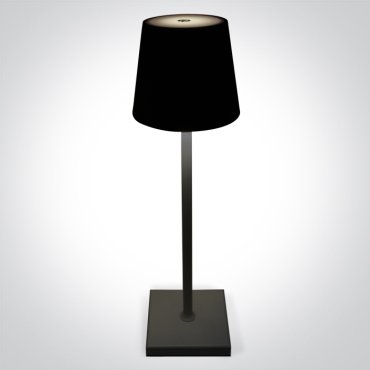 ONE Light Portable Trendy Light - wiederaufladbare Tischleuchte - Ø 11 x 38 cm - 3.5W dimmbare LED inkl. - IP54 - schwarz