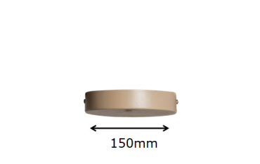 ETH Deckenplatte, erweiterbar auf 3 Lichtpunkte – Ø 15 x 2,5 cm – Sand