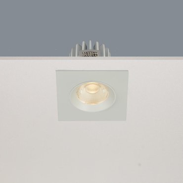 Artdelight Venice 2508 - Einbaustrahler - 80 x 80 mm, Ø 68 mm Einbaumaß - 8W dimmbare LED inkl. - IP44 - weiß