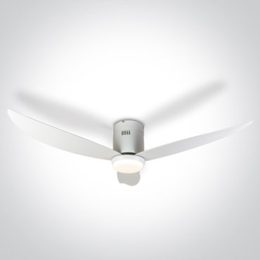 ONE Light White Body - Deckenventilator mit Licht und Fernbedienung - Ø 132 x 27 cm - 22W LED inkl. - weiß