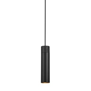 AUSSTELLUNGSSTÜCK - Tilo Pendant Black + 3-Phasen-Schienenadapter – Pendelleuchte für Schienensystem – Schwarz