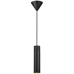 AUSSTELLUNGSSTÜCK - Tilo Pendant Black + 3-Phasen-Schienenadapter – Pendelleuchte für Schienensystem – Schwarz