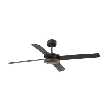 Faro Polea - Deckenventilator mit Fernbedienung und Timer - Ø 132,2 cm - schwarz und braun