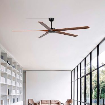 Faro Bigwood 20 XL - deckenventilator - Ø 200 cm - matt schwarz und walnuss dunkel