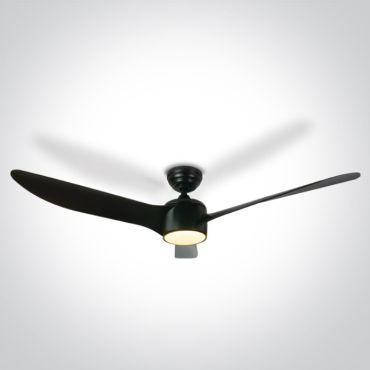 ONE Light Black Body - Deckenventilator mit Licht und Fernbedienung - Ø 132 x 35 cm - 22W LED inkl. - schwarz