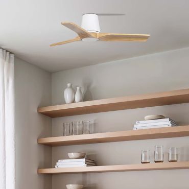 Faro Heywood Tub S - deckenventilator - Ø 90 cm - matt weiß und pino