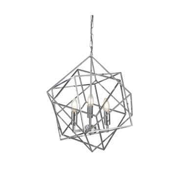 Searchlight Cube - Kronleuchter - Ø 48 x 150 cm - Chrom