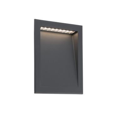 Faro Soun - Wandeinbauleuchte - 19,3 x 7,3 x 23,8 cm - 8W LED inkl. - IP65 - dunkelgrau