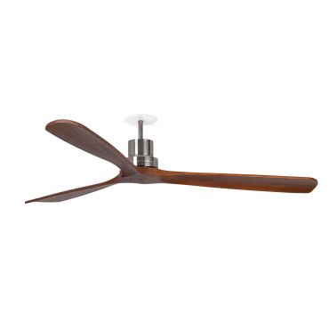 Faro Lantau L - Deckenventilator mit Einbaufassung - Ø 132 cm - Nickel matt und walnuss