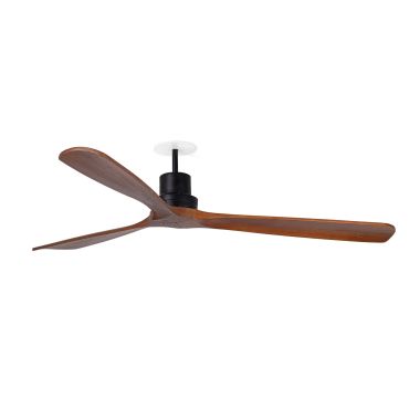Faro Lantau L - Deckenventilator mit Einbaufassung - Ø 132 cm - matt schwarz und walnuss