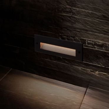 Nova Luce Polka - Wandeinbauleuchte - 25 x 7,6 x 7,4 cm - 7W LED inkl. - IP65 - Sand schwarz