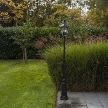 Lutec London - Solar Gartenpfosten - 31 x 31 x 227 cm - 3 x 2W LED inkl. - IP44 - schwarz