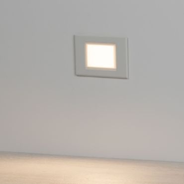 Nova Luce Rudy - Wandeinbauleuchte - 12 x 8 x 4,7 cm - 3W LED inkl. - IP65 - Sand Weiß