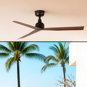 Faro Marine M - Deckenventilator für den Außenbereich - Ø 125 cm - IP44 - Dunkelbraun und dunkle walnuss