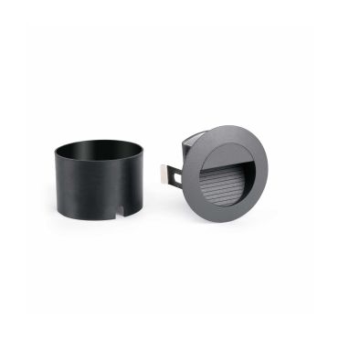 Faro Mini Racing - Wandeinbauleuchte - Ø 8 x 5 cm - 1W LED inkl. - IP44 - dunkelgrau
